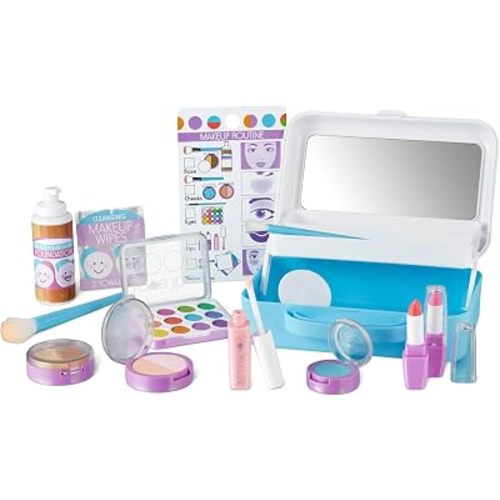 Melissa & Doug Love Your Look Pretend Makeup Kit Play Set – 16 Pieces for Mess-Free Pretend Play (Does NOT Contain Real Cosmetics)