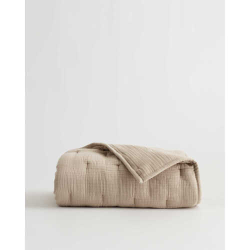Organic Airy Gauze Toddler Quilt in Dune