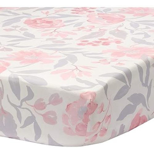 Bedtime Originals Lavender Floral Baby Fitted Crib Sheet - Pink/Purple