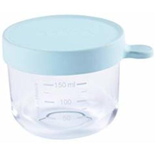 BEABA Glass and Silicone Baby Food Containers with Airtight Lid, 5 oz Jar (Blueberry)