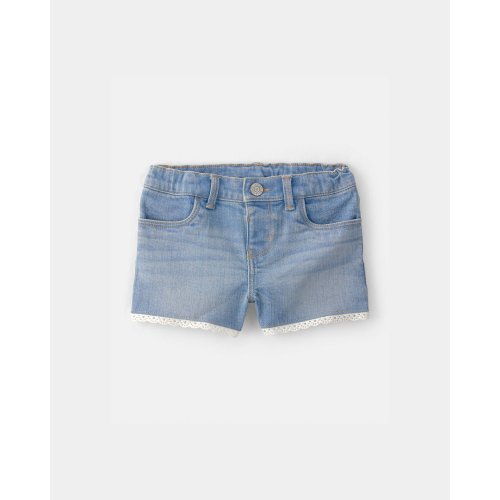 Toddler Girl Eyelet Trim Denim Shorts - Light Wash - OshKosh B'gosh | Carter's