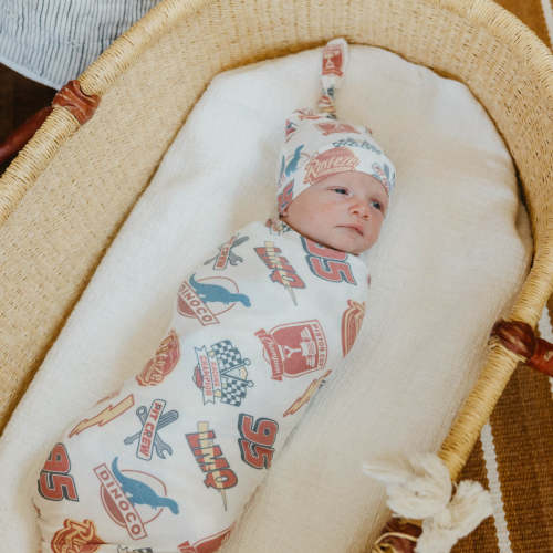 Knit Swaddle Blanket - Disney Pixar Bumper Stickers