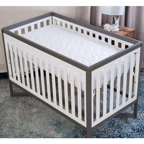 Waterguard Quilted Cotton Mattress Pad - Crib Size - Soft, Comfortable, and Fluffy Mattress Pad - Waterproof Mattress Protector Stretched 7" for Snug Fit on Regular Sized Mattress.