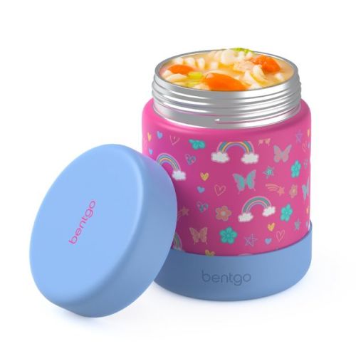 Bentgo Kids' Stainless Steel Insulated Food Jar - Rainbows & Butterflies
