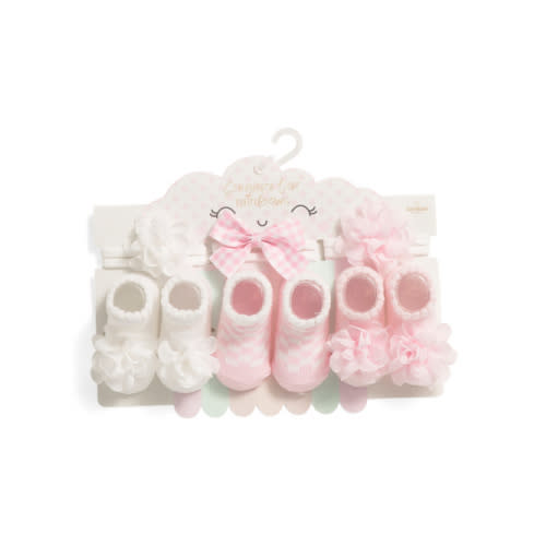 Newborn Girls 6pc Bows And Socks Set | Baby Gear & Essentials | Marshalls