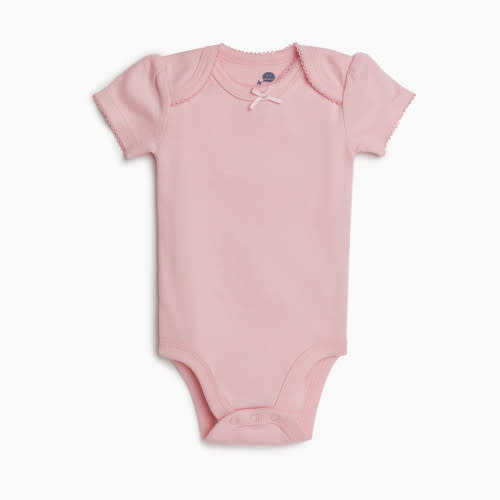 Small Story Short Sleeve Bodysuit Solid (5 Pack) - Pink Hues, 0-3 M