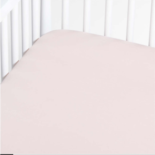 Baby's First Pink Organic Cotton Jersey Baby Crib Fitted Sheet