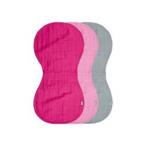 green sprouts Organic Cotton Muslin Burp Cloths 3pk - Pink