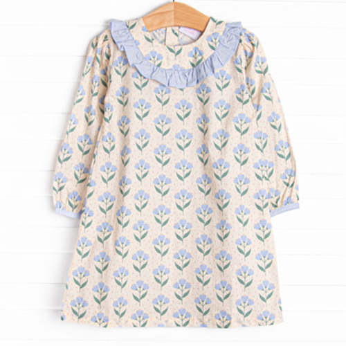 Still Growing Strong Dress, Blue – Stitchy Fish