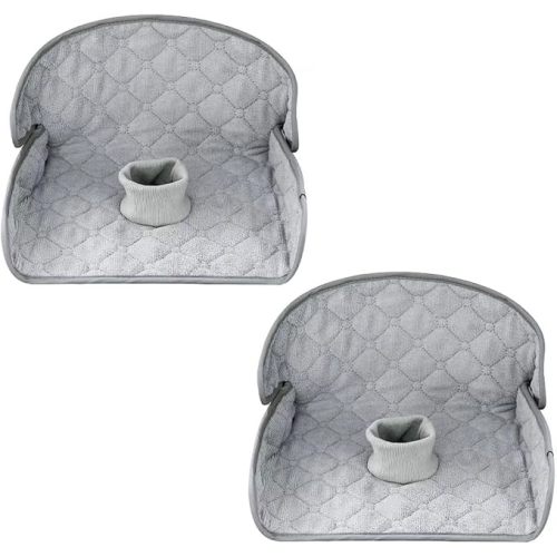 PandaEar 2 Pack Infant Car Seat Protector for Potty Training, Waterproof Piddle Pads Cover Car Seat & Stroller Protector for Babies & Toddlers, Machine Washable, Non-Slip Backing (Grey)