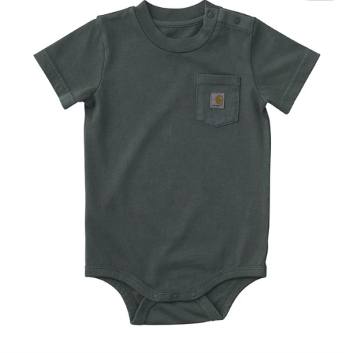 6-9M Green Boys' Short Sleeve Pocket Bodysuit (Baby) | Carhartt
