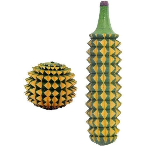 EKIN Accupressure Wooden Karela Ball Combo Massager - 1 Ball 1 Karela