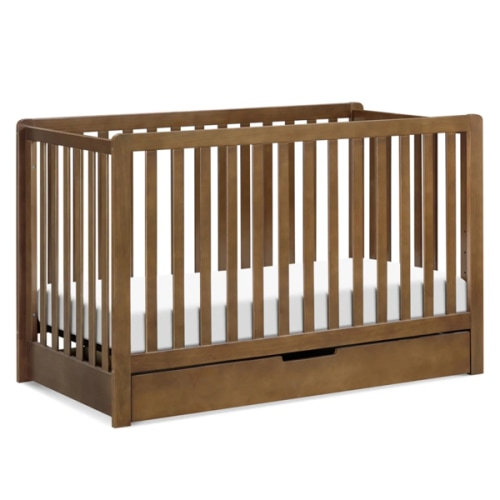 Colby 4-in-1 Convertible Crib with Trundle Drawer - Walnut