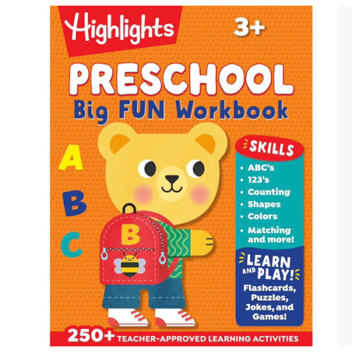 Preschool Big Fun Workbook: 256-Page Preschool Learning Workbook, Practice Math, Writing, Shapes and More with Puzzles and Activities for Preschoolers