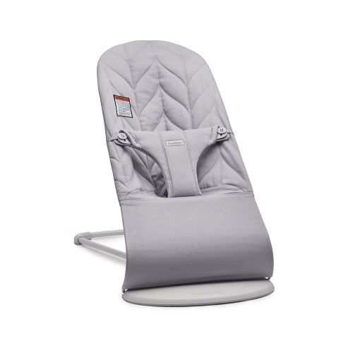 Bouncer Bliss Convertible Quilted Baby Bouncer - Light Gray Fabric