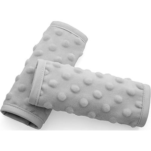 Pro Goleem Car Seat Strap Covers for Babies Soft Car Seat Strap Shoulder Pads for All Car Seats, Stroller, Pushcar, Gray