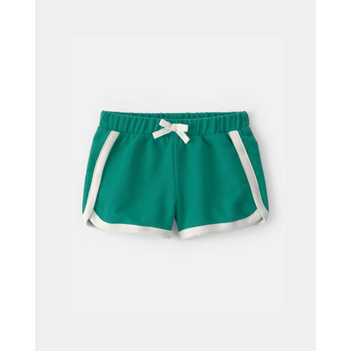 Baby Girl French Terry Athletic Shorts - Green | Carter's