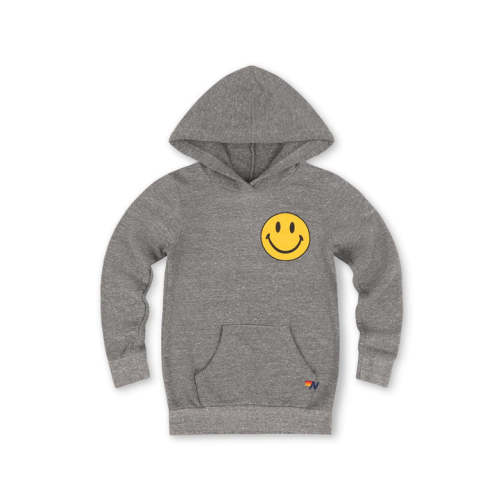 KID'S SMILEY 2 PULLOVER HOODIE - HEATHER GREY