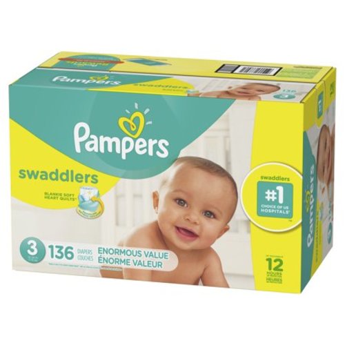 Pampers Swaddlers Diapers (Choose Size and Count) - Size 3 - 136