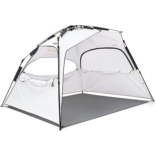 Veer Family Basecamp Recreational Pop-Up Tent | Premium Trail Rated Beach Tent or Camp Shelter for Adults and Kids | Water Resistant UPF50 Protective Coating | Portable with Easy Set Up and Take Down