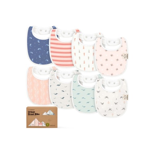 8-Pack Baby Drool Bibs