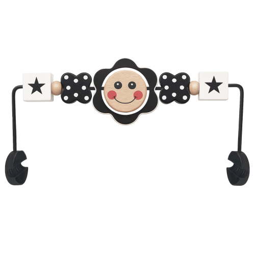 Baby Bouncer Toy Bar Compatible with BabyBjörn Bliss & Balance Soft Bouncers, Wooden Activity Bar with Rotating Toys