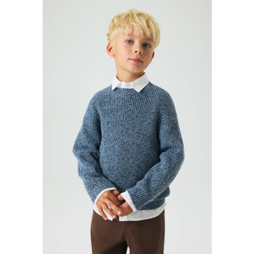 RIB-KNIT COTTON SWEATER