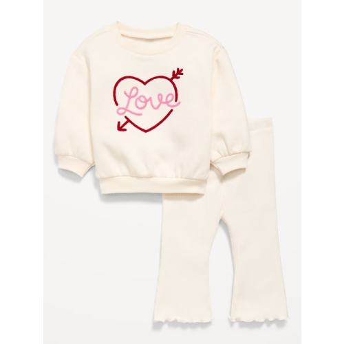Long-Sleeve Graphic Sweatshirt and Leggings Set for Baby
