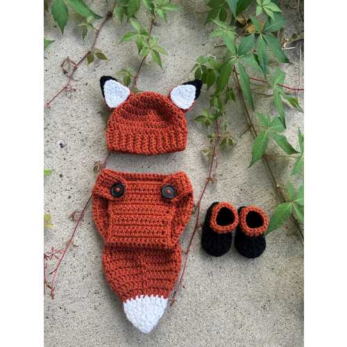 Baby Fox Outfit with Booties