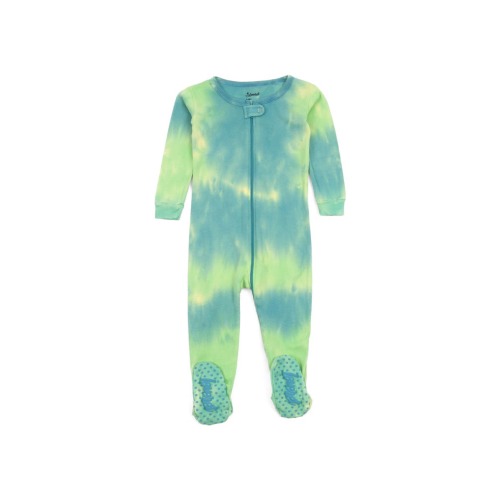 Footed Tie Dye Cotton Matching Family Pajamas