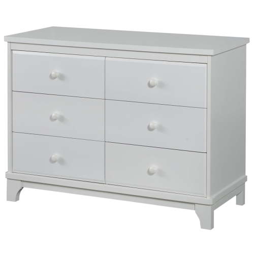 Angel Line Heather 6 Drawer Double Dresser, White