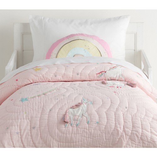 Rainbow Unicorn Toddler Quilt | Pottery Barn Kids