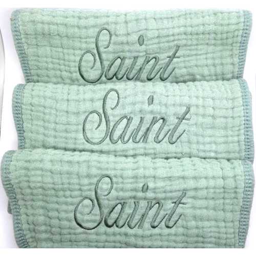 Custom Burp Cloths for Baby Personalized Embroidered Burp Cloth Organic Muslin Cotton Monogrammed Baby Burp Cloth Baby Shower Gift Set