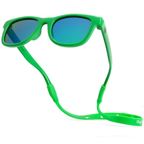 Polarized Baby Sunglasses With Strap - Unbreakable Flexible Infant Sunglasses For Toddlers Newborns 0-24 Months