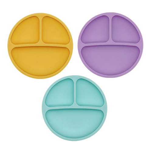 Toddler Plates with Suction - Baby Plates Silicone Divided Plates - Set of 3 - Walmart.ca