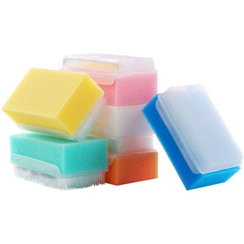（6 PCS Baby Bath Time Sponge Brush- Body, Hair, and Scalp Cleaning - Gentle on Infant, Toddler Sensitive Skin - Great Sensory Feel.