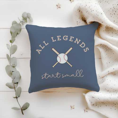 Baseball nursery pillow all legend start small boys room baseball decor baby shower sport themed