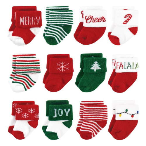 Hudson Baby Terry Socks, 12 Pack, 0-12 Months