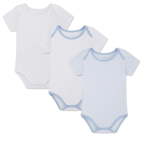 LAKE | Baby | Pima Cotton Pajamas | French Blue Baby Bodysuit Bundle