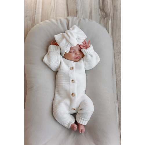 Luna + Luca Classic Purl Knit Jumpsuit - White