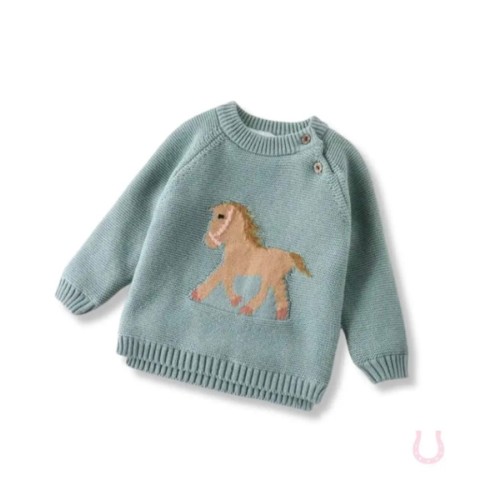 Gwenny Horse Sweater (Seafoam) – Bridle Up Hope Shop