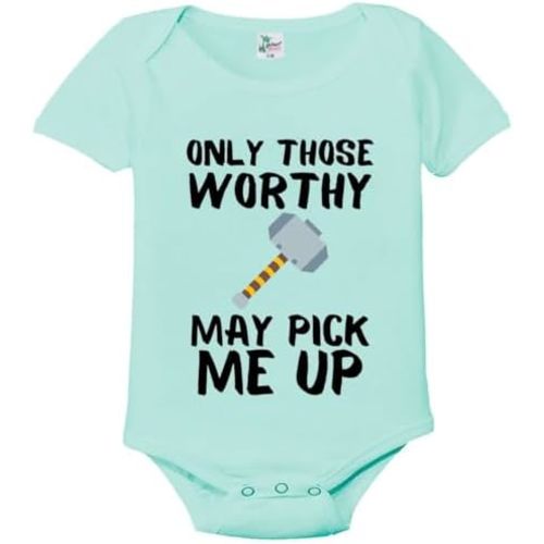 Only Worthy May Pick Me Up-Thor newborn Baby Bodysuit infant Outfit Onesie & Blb