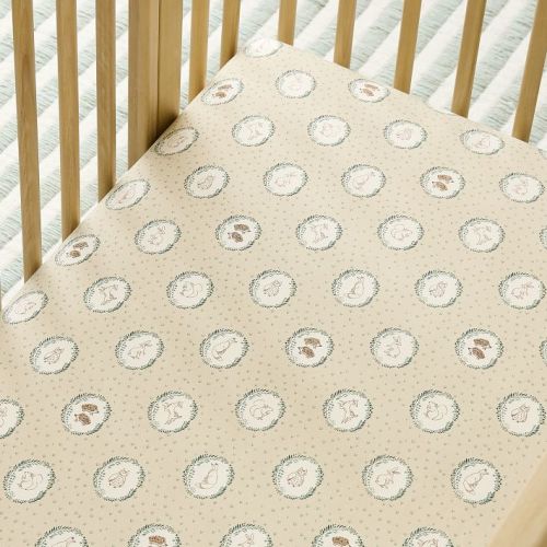 Woodland Creatures Cameo Crib Sheet