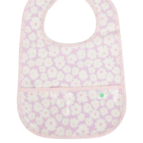 The Wipe It Bib, Lavender Daisies - Apple of My Isla Bibs | Maisonette