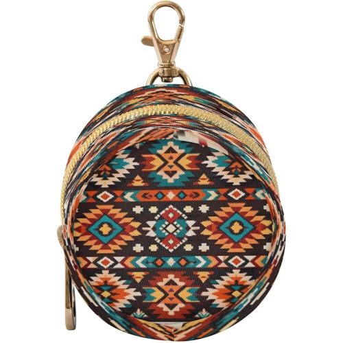 Southwest Aztec Pattern Pacifier Holder Case Portable Newborn Baby Pacifiers Pouch with Clip for Boys & Girls