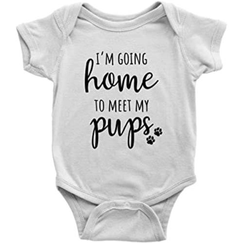 ODDITEES I'm Going Home To Meet My Pups Baby Bodysuit