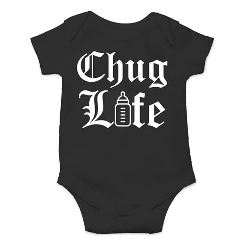 AW Fashions Chug Life - Funny Baby Drinking Bodysuit - Milk Drunk