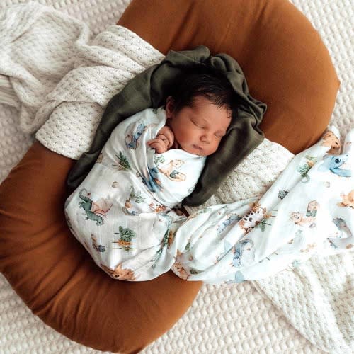 Young Eden Organic Muslin Baby Swaddle - Dragon