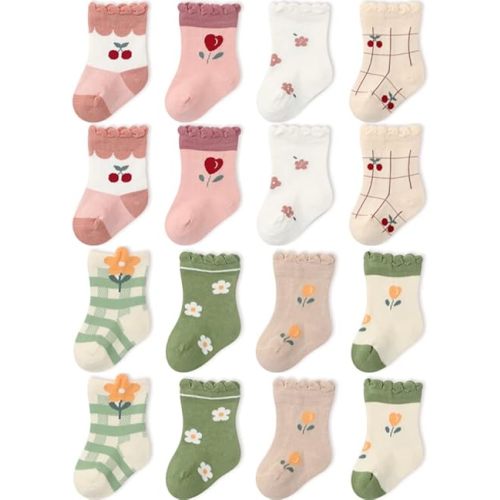 Toptim Newborn Baby-girls Socks and Bow Infant Toddler Ankle Socks