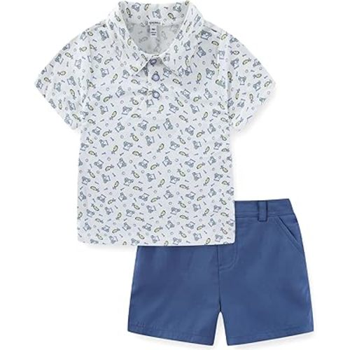 Sperry Baby Boys Short Sleeve Polo Shirt and Short Set for Infant to Toddlers
